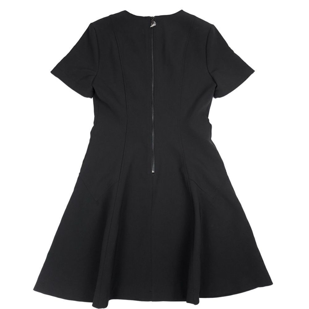 Havva Tailored Military Seamed Short Sleeve Mini Dress Black Gold Preppy Small — image 6 of 7
